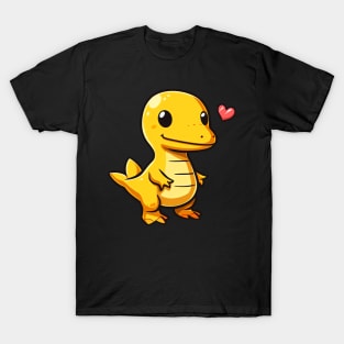 Cute Dino Valentine with Love T-Shirt